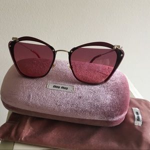 Miu Miu Cat-Eye 54TS Pink Gradient Violet lens.